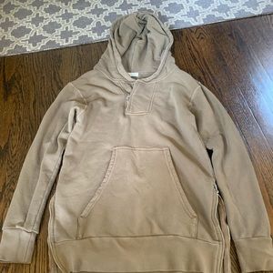 Josh Brown Taupe zip side hoodie